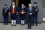 Amsterdam 10 december 2024
Staatsbezoek Portugal Koningin Maxima, president van Portugal Marcelo Rebelo de Sousaen  Koning Willem-Alexander bij paleis op de dam. Sjoerd Klein Schiphorst