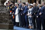 Amsterdam 11 december 2025
 Koning Willem-Alexander en koningin Maxima verwelkomende president van Finland Alexander Stubb met zijn echtgenote Suzanne Innes-Stubb op de Dam op de eerste dag van een tweedaags staatsbezoek aan Nederland. Femke Halsema en Jan v Zanen