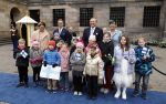 Amsterdam 11 december 2025
 Koning Willem-Alexander en koningin Maxima verwelkomende president van Finland Alexander Stubb met zijn echtgenote Suzanne Innes-Stubb op de Dam op de eerste dag van een tweedaags staatsbezoek aan Nederland