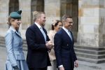 Amsterdam 11 december 2025
 Koning Willem-Alexander en koningin Maxima verwelkomende president van Finland Alexander Stubb met zijn echtgenote Suzanne Innes-Stubb op de Dam op de eerste dag van een tweedaags staatsbezoek aan Nederland. Ministers