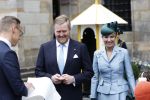 Amsterdam 11 december 2025
 Koning Willem-Alexander en koningin Maxima verwelkomende president van Finland Alexander Stubb met zijn echtgenote Suzanne Innes-Stubb op de Dam op de eerste dag van een tweedaags staatsbezoek aan Nederland. Ministers