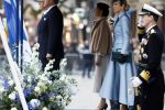 Amsterdam 11 december 2025
 Koning Willem-Alexander en koningin Maxima verwelkomende president van Finland Alexander Stubb met zijn echtgenote Suzanne Innes-Stubb op de Dam op de eerste dag van een tweedaags staatsbezoek aan Nederland