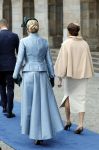 Amsterdam 11 december 2025
 Koning Willem-Alexander en koningin Maxima verwelkomende president van Finland Alexander Stubb met zijn echtgenote Suzanne Innes-Stubb op de Dam op de eerste dag van een tweedaags staatsbezoek aan Nederland