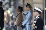 Amsterdam 11 december 2025
 Koning Willem-Alexander en koningin Maxima verwelkomende president van Finland Alexander Stubb met zijn echtgenote Suzanne Innes-Stubb op de Dam op de eerste dag van een tweedaags staatsbezoek aan Nederland