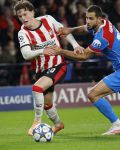 Eindhoven, 9 December 2025
PSV-Atletico Madrid, eindstand 2-3 CL
Championsleague
Paul Wanner met David Hancko