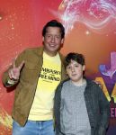 Amsterdam 7 december 2025
Premiere Juf Braaksel in Pathe Noord . Steven Kazan kwam met zijn zoon