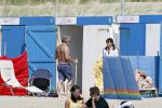 Bergen aan Zee 31 juli 2007
Youp van t Hek en zjn vrouw Debbie Petter op het strand.
Peter Smulders bv