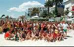 Voetballer in de zon in Juan Les Pain 1996
Beach voetbal 1996