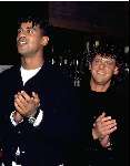 Frank Rijkaard met zijn compagnon in de lingerie Benny Garcia Oktober 1994.