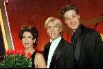 Isa Hoes samen met haar man Antonie Kamerling en Rick Engelkes