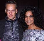 Amsterdam 20-11-1999
Chimaine v Oosterhout met haar vriend .