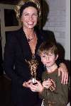 Nijkerk 1 januari 2001
Nieuwjaarsreceptie staatsloterijshow.
Anita Witsier met zoontje