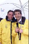 Nijkerk 1 januari 2001
Nieuwjaarsreceptie staatsloterijshow.
Stefan Kerkhofs met Chiel v Praag