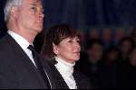 Hilversum 4 januari 2001
Begrafenis man Sjoukje Dijkstra.
Joan Haanappel met man