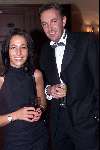 Nijkerk 1 januari 2001
Nieuwjaarsreceptie staatsloterijshow.
Stefan Kerkhofs met vriendin Latifa