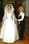 Amsterdam  1 janari 2002
Nieuwjaarsfeest Staatsloterijshow in de beurs van Berlage.
Mary Borsato met trouwjurk