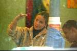 Amsterdam 16 januari 2002
Prinses Annet Sekreve werkt op een dagveblijf voor verstandelijk gehandicapten.