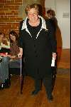 Amsterdam 1 januari 2003
Nieuwjaarsreceptie Staatsloterij in beurs v berlage.
Erica Terpstra met kruk