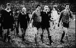 Eindhoven,  PSV-AJAX, Seizoen 1978/1979
Links Huub Stevens en geheel rechts Kees Krijgh
Soenar Chamid ( 3e van links )