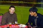 Volendam 29 januari 2003
Oud Ajax tegen oud Volendam. 
Frank Rijkaard met Marco v Basten