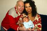 Amsterdam 4 januari 2002
Peter Faber met zijn vrouw suzanne en zoontje Samuel