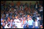 Munchen, 25 juni 1988 Finale Europees Kampioenschap 1988 Duitslan-Nederland 1-2
Supporters Nederlands elftal met vlaggen