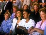 Sylvia Kieft en Carmen Rijkaard tijdens het Europees Kampioenschap in 1988