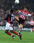 Eindhoven, 26 september 2000
Champions League
PSV-Manchester United, Eindstand 3-1
Chris v d Weerden met Dwight Yorke