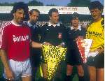 Tilburg 12 Mei 1988
Final KNVB Beker PSV-Roda JC 3-2
Erik Gerets en Ernie Brandts