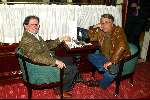 Hilversum 9 januari 2003
Verkiezing omroepman van het jaar bij Jan Tabak.
Bart in het Hout en Fons v Westerloo