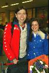 Schiphol 27 januari 2004
Aankomst op Schiphol van  Gerard v Velde. gerard met vriendin.
