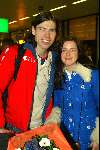 Schiphol 27 januari 2004
Aankomst op Schiphol van  Gerard v Velde. gerard met vriendin.