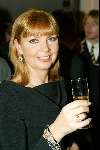 Scheveningen 12 januari 2003
100 jarig bestaan circustheater.
Jerney Kaagman met een glaasje champagne