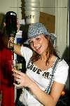 Amsterdam 23 januari 2004
Save the Oerang Oetang in Panama.
Lieke v Lexmond met champagne