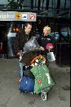 Schiphol 27 januari 2004
Aankomst op Schiphol van Marianne Timmer . Marianne Timmer samen met haar vriend Henk Timmer.