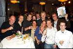 Hilversum 9 januari 2003
Verkiezing omroepman van het jaar bij Jan Tabak.
Peter R de Vries met zijn redaktie