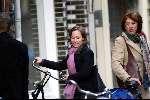 Amsterdam 5 januari 2004
Prinses Margaritha  op fiets in Amsterdam