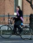 Amsterdam 5 januari 2004
Prinses Margaritha  op fiets in Amsterdam