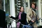 Amsterdam 5 januari 2004
Prinses Margaritha  op fiets in Amsterdam
