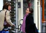 Amsterdam 5 januari 2004
Prinses Margaritha  op fiets in Amsterdam