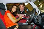 Heemstede 17 januari 2004
Touriya krijgt Mini Cooper.Touriya  samen met haar vriend Martijn Lusink