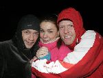 Seefeld 16 januari 2005
Opening Princess hotel.
Froukje de Both met vriend en Danny Rook