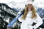 Seefeld 18 januari 2005
Princee opening hotel.
Inge de Bruijn met ski's
Wintersport en Sneeuw