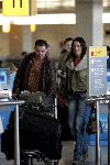 Schiphol 15 januari 2005
Mariska Hulscher met nieuwe vriend Arie Schouwenaar op schiphol