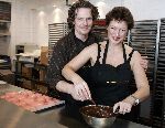 Amsterdam 20 januari 2005
Wilma Nanninga tijdens het maken van een chocoladetaart