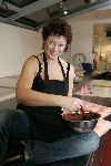Amsterdam 20 januari 2005
Wilma Nanninga tijdens het maken van een chocoladetaart