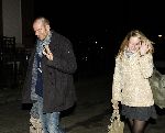 Amsterdam 14 januari 2006
Chantal Janzen met haar nieuwe vriend Roel Kyvelos na de opnames van idols