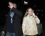 Amsterdam 14 januari 2006
Chantal Janzen met haar nieuwe vriend Roel Kyvelos na de opnames van idols