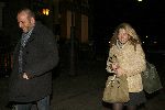 Amsterdam 14 januari 2006
Chantal Janzen met haar nieuwe vriend Roel Kyvelos na de opnames van idols