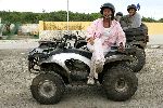 Curacao 5 januari 2006
Christine Kroonenberg en haar vriend Stephan rijden op quad op curacao